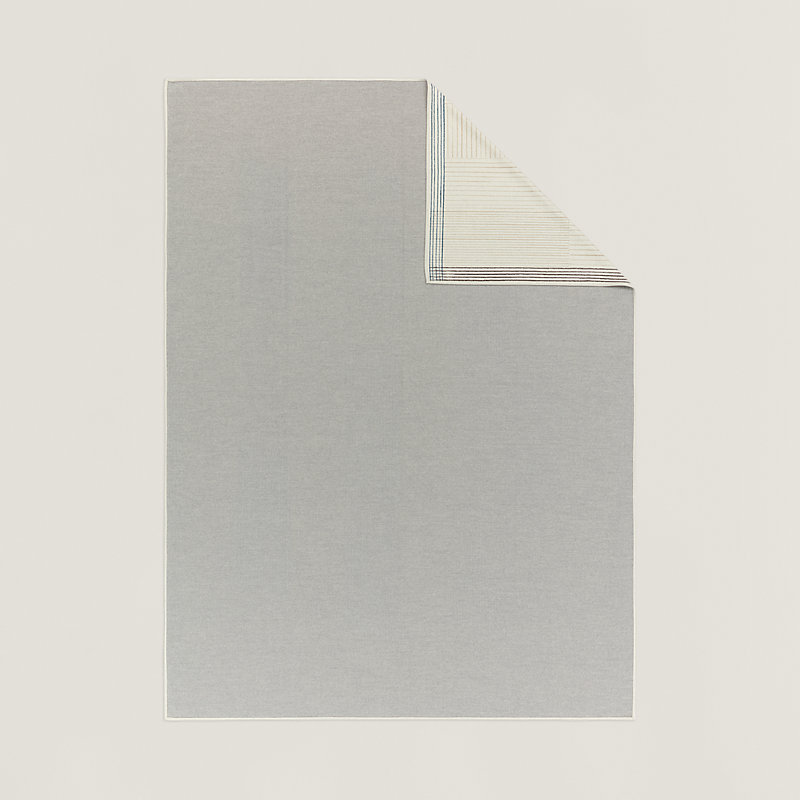 H Brick blanket - Blue | Hermès USA